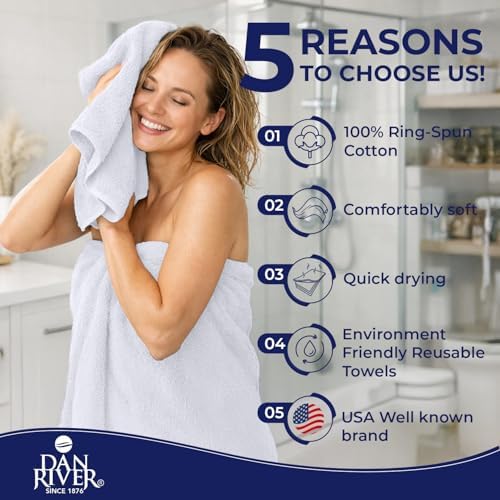 DAN RIVER 8 Piece Luxury Bath Towels - Image 5