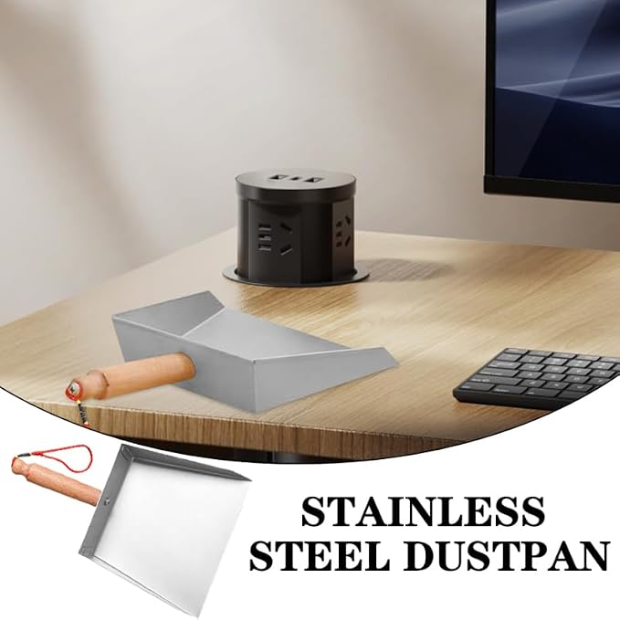 DECHOUS Metal Dustpan Stainless Steel Small Dust Pan - Image 6