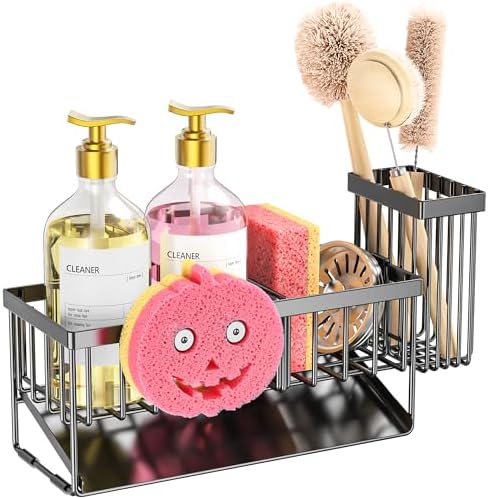 Cisily Sponge Holder for Kitchen Sink, Smiley Face Sink Caddy - Image 6