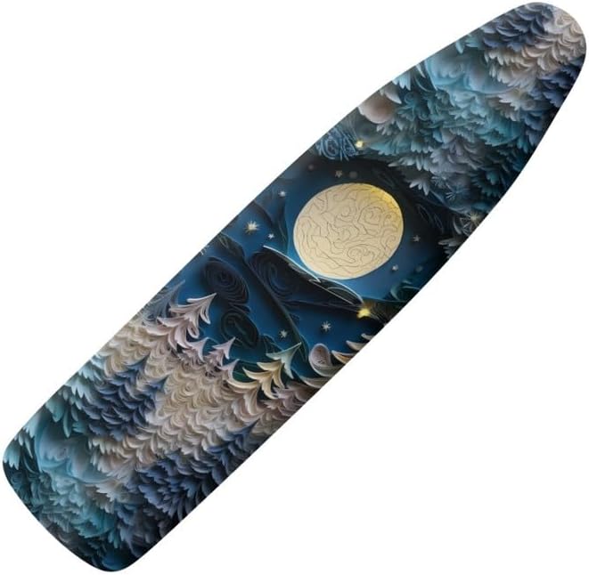 Origami Moon Pine Tree Ironing Board Cover Paper Carving Starry Night Home Iron by Daulesho