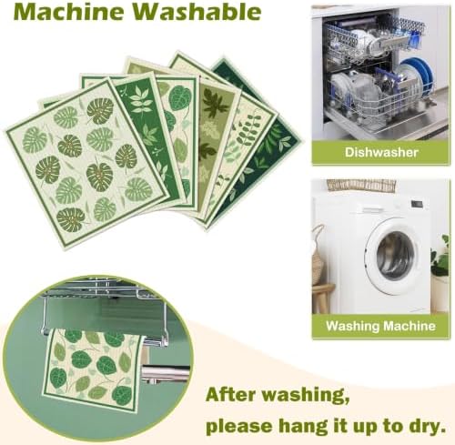 6 Pcs Swedish Paper Cloths for Kitchen, Reusable Paper Towels Washable - Image 5