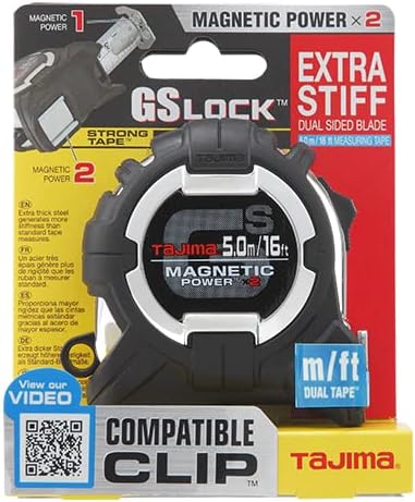 TAJIMA Tape Measure - 16ft/5m x 1in GS-Lock Measuring Tape - GS-SC16/5MBW - Image 6