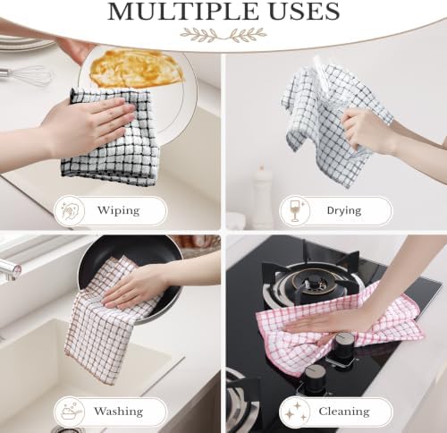 Homaxy 8 Pack Terry Kitchen Dish Cloths - Image 5
