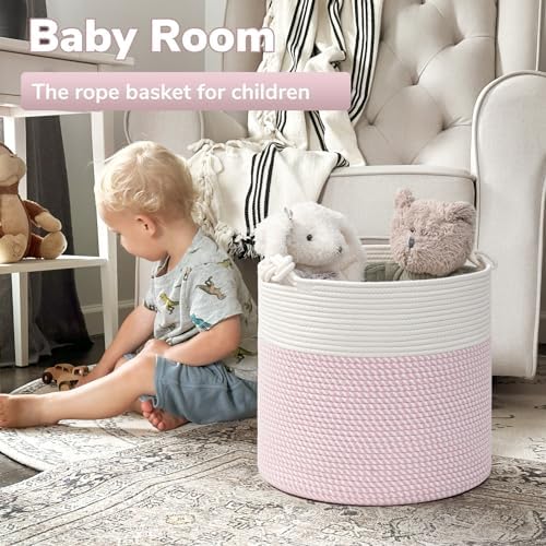 Goodpick Woven Rope Blanket Basket Living Room - Image 2