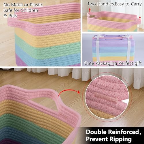 OIAHOMY Cotton Rope Storage Baskets - Image 4