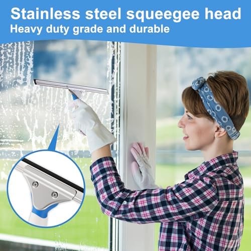 Mitclear Window Cleaning Kit 14IN Squeegee & Scrubber - Image 6