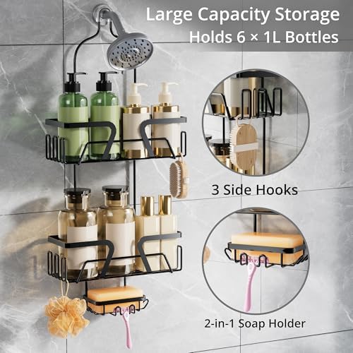 DAOYA Shower Organizer, No Drilling Over Shower Head Caddy - Image 2