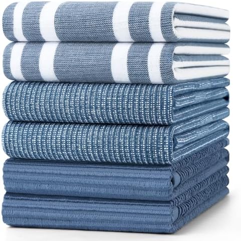 Homaxy Cotton 380 GSM Premium Kitchen Towels, 6 Pack by Homaxy