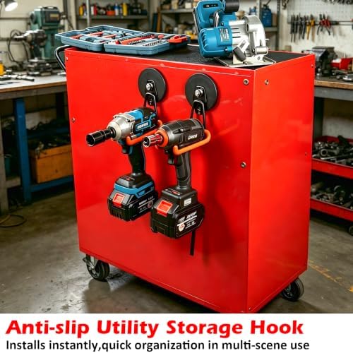 MUTUACTOR Updated 2PCS 40lbs Heavy Duty Magnetic Garage Storage Hooks - Image 2
