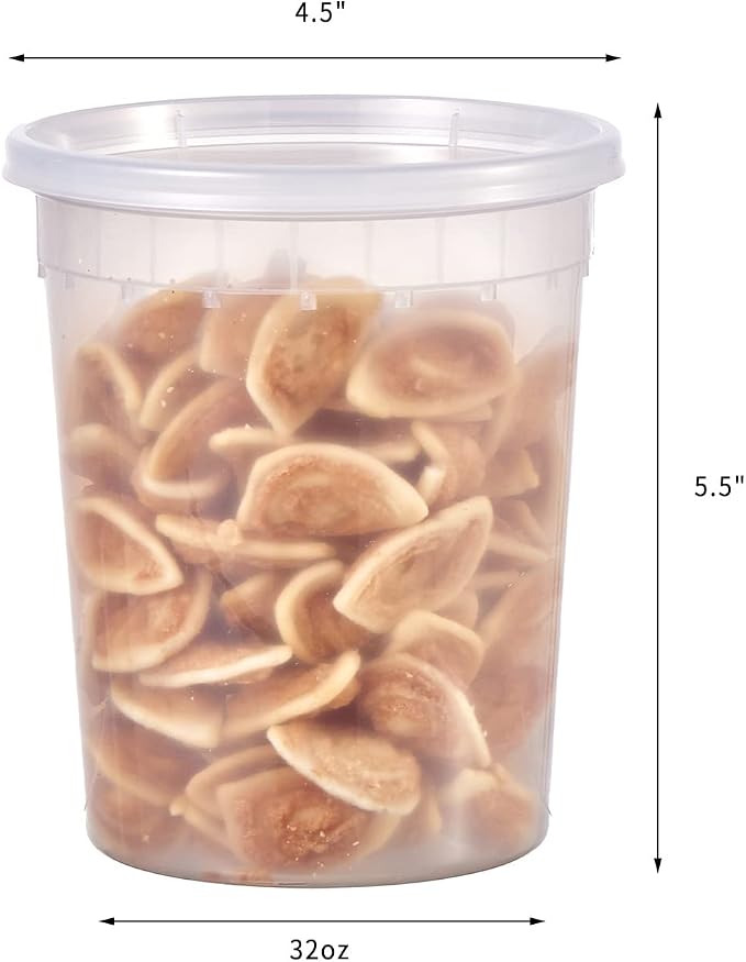 FULING 32oz Plastic Deli Containers, 240 Sets - Image 2