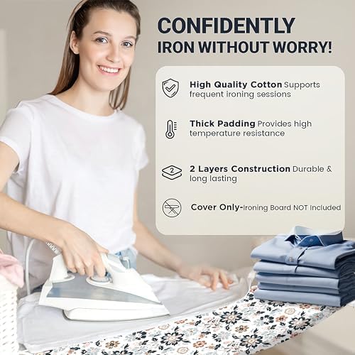 UniSimp Small Ironing Board Cover and Pad 12"x32" Small Iron Board Cover - Image 5