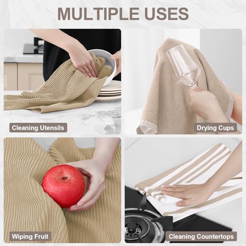 Homaxy Cotton 380 GSM Premium Kitchen Towels, 3 Pack - Image 4