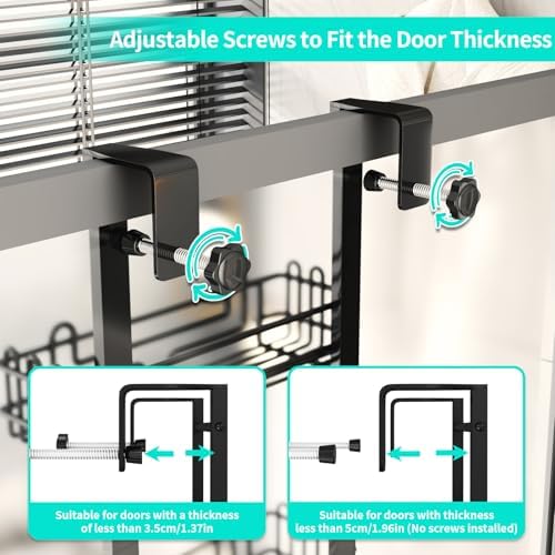 HapiRm 3 Tier Over the Door Shower Caddy, Hanging Shower Caddy - Image 5
