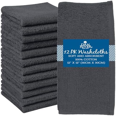 DAN RIVER 12 Pack Cotton Wash Cloths Set - Image 2