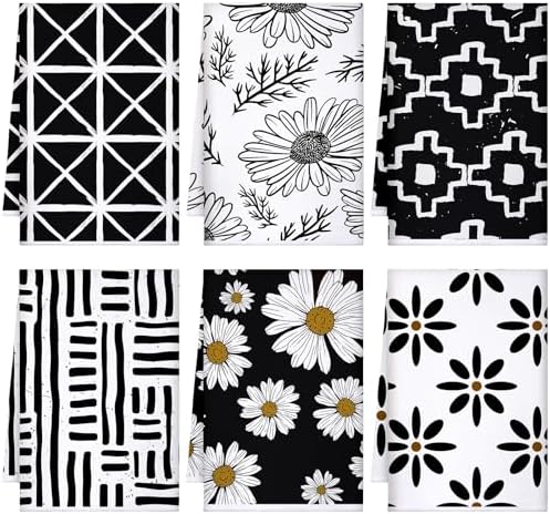 Sunnyray 6 Pcs Kitchen Towels Dish Cloths Nature Modern Absorbent Hand Tea Wash by Sunnyray