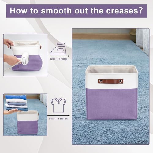 Bagnizer Collapsible Fabric Storage Cubes 11x11 Cube Storage Bins, 4 Pack - Image 5