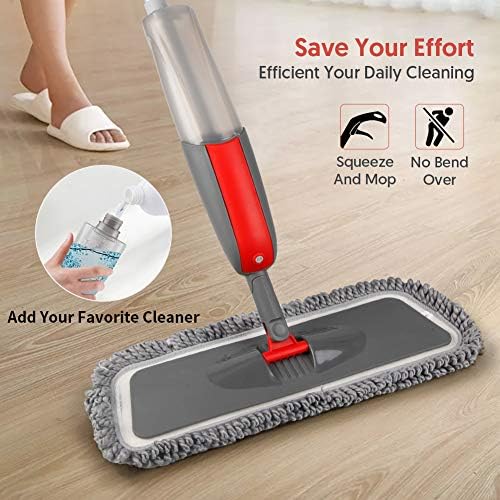 Spray Mops for Floors Cleaning: Hardwood Floor Mop Wet Dry Mop Refillable - Image 4