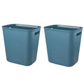 UUJOLY Plastic Small Bathroom Trash Can, 3.5 Gallon, Bluish Green, 2 Pack | by UUJOLY