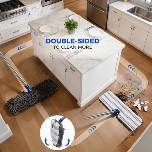 Masthome 2-Sided Microfiber Mop, Flip Flat Mop - Image 2