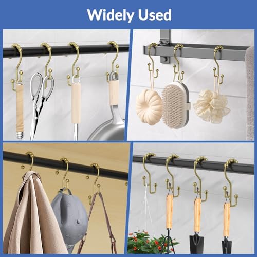 Goowin Shower Curtain Hooks, Metal Shower Curtain Rings Hooks, Smooth Gliding - Image 6