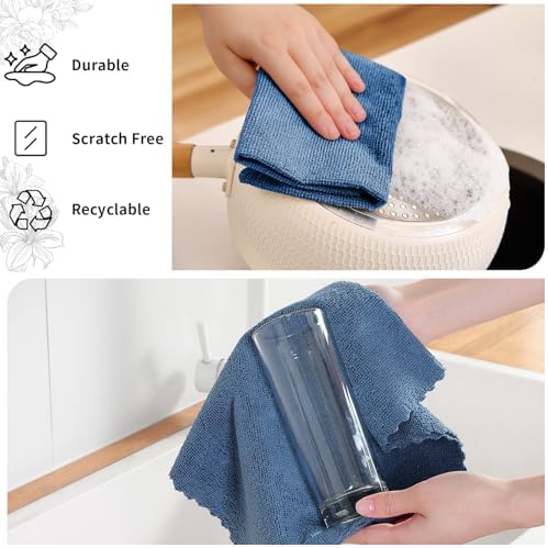 80 Pack Microfiber Cleaning Cloth Roll, Lint Free Rags & Tear Away Reusable - Image 2
