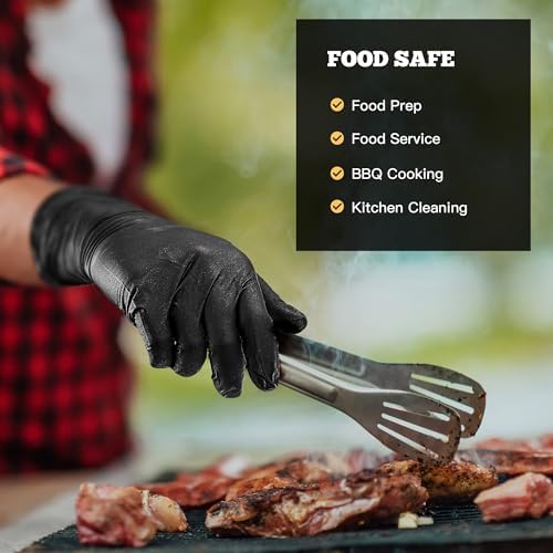 TitanFlex Heavy Duty Black Nitrile Gloves, 6 Mil, Fully Textured, Mechanic - Image 6