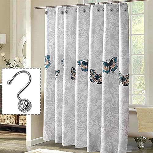 Gracelife 12Pcs Hollow Ball Shower Curtain Hooks Luxury Quality Rustproof - Image 6