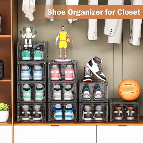 caktraie 10 Pack Shoe Organizer Stackable - Image 3