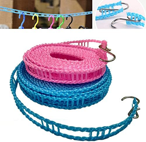 2 Pack Nylon Clothesline Windproof Clothes Drying Rope Travel Clothes Line by Ytuomzi