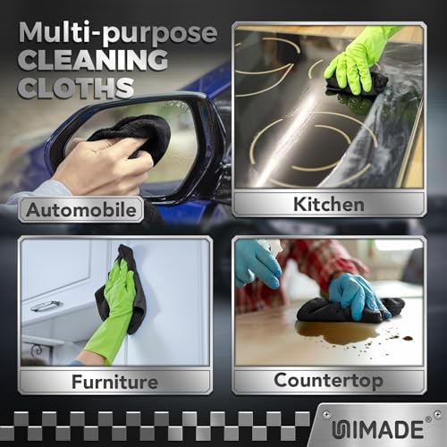 UNIMADE Microfiber Cleaning Cloth, 24 Pack Reusable Microfiber Towels - Image 7