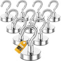 DIYMAG Magnetic Hooks, Strong Magents 10 Pack 85lbs by DIYMAG