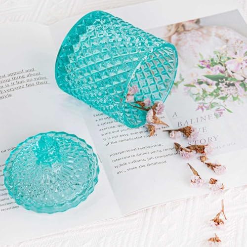 2 Pack Glass Qtip Holder, Apothecary Jars - Image 3