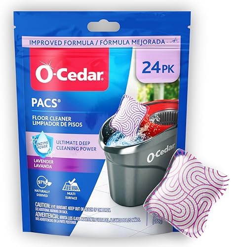 O-Cedar PACS Hard Floor Cleaner, Lavender Scent 24 Count | Made by O-Cedar