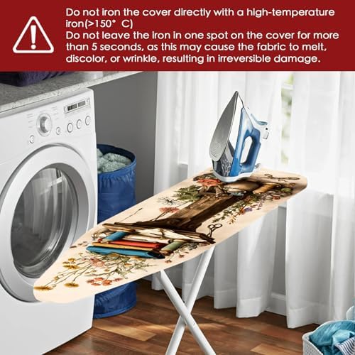 Nuxovilar Stacked Fabrics Ironing Board Cover 15x54 Polyester - Image 6