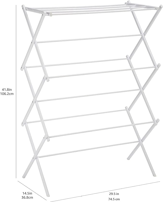 Amazon Basics Foldable Portable Clothes Drying Rack - Image 4