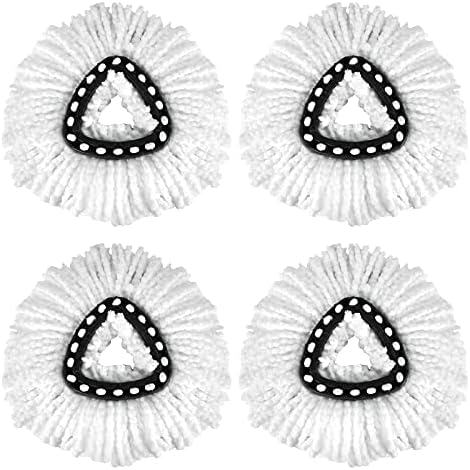 4 Pack EasyWring Spin Mop Refill Replacement Heads by Qulable