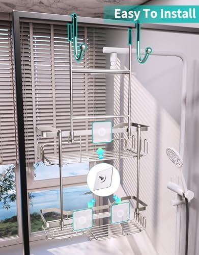 HapiRm Hanging Shower Caddy Over the Door - Image 4