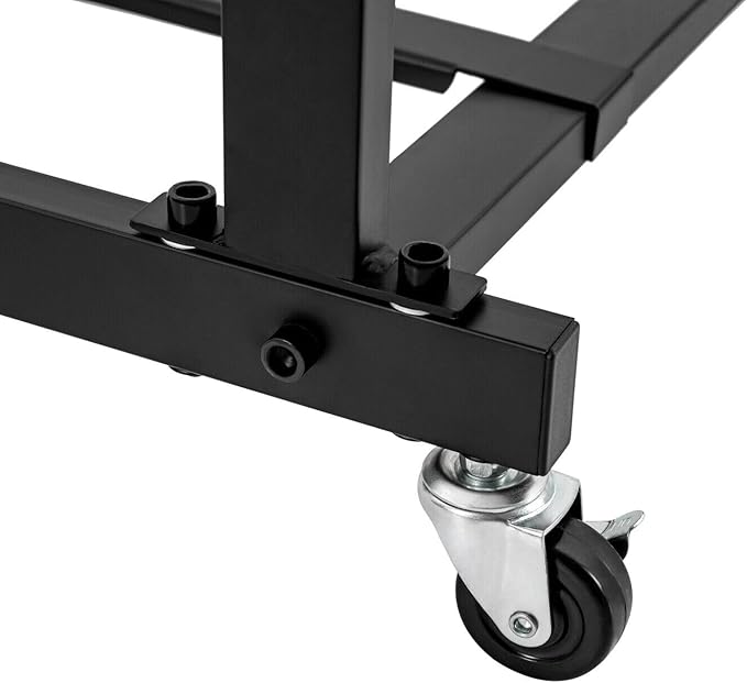 9U/12U/16U DJ Mixer Stand Adjustable Rack, Rack Mount Mixer Case Stand Studio Equipment Cart Stage Amp DJ Rolling (16U)
