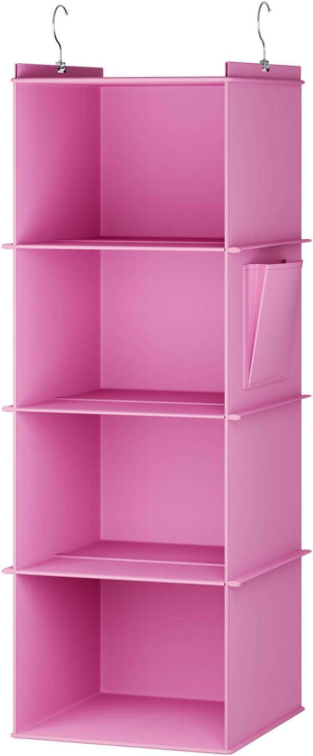 YOUDENOVA Hanging Closet Organizer and Storage, Light Pink | Locker/RV/Camper - Image 8