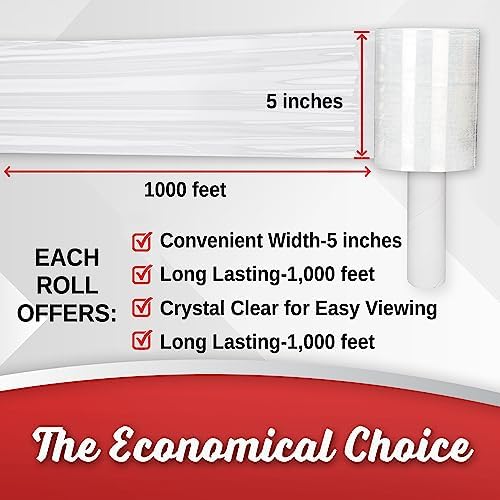 Simply Cool Mini Hand Stretch Wrap 2Pack 5 Inch 1000Ft 80 Gauge Shrink Wrap - Image 3