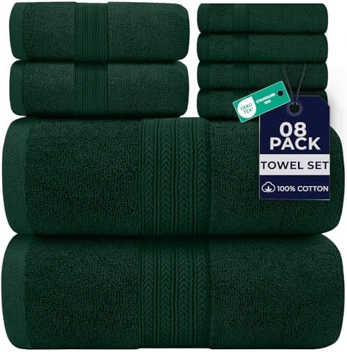 DAN RIVER 8 Piece Luxury Bath Towels by DanRiver