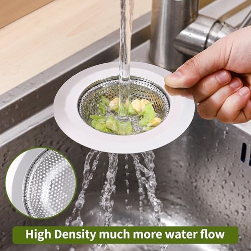 2Pcs Kitchen Sink Drain Strainer, Stainless Steel Kitchen Sink Strainer - Image 2