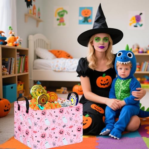 MAIZMZ Halloween Storage Basket Pumpkin Ghost Gift Basket - Image 3