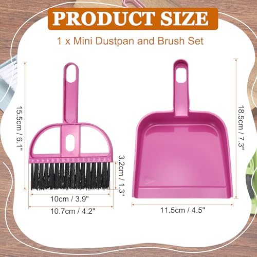 uxcell Mini Dustpan and Brush Set, Small Broom and Dustpan Set - Image 2