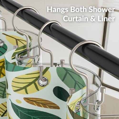 24 Pcs Shower Curtain Hooks, OEH Shower Curtain Rings, Durable Shower Curtain - Image 6