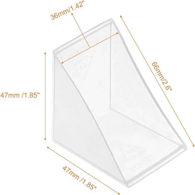 uxcell 20Pcs Plastic Corner Protectors 36x66mm Right Angle Shape Glass Corner Guards Cushion for Corner Protection of Glass, Mirror, Tile, White