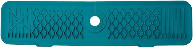 24 Inch Faucet Mat for Kitchen Sink Silicone Sink Splash Guard 5° Slope Faucet - Image 2