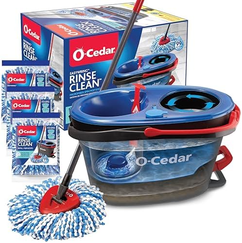 O-Cedar EasyWring RinseClean Microfiber Spin Mop & Bucket Floor Cleaning System by Unknown