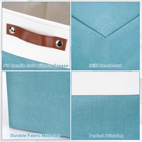 Bagnizer Large Fabric Storage Baskets | 50L Storage Bins, Decorative Linen - Image 5