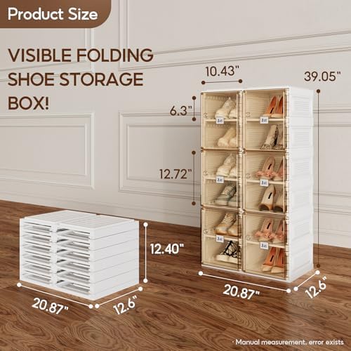 ANTBOX Shoe Organizer Storage Box, Portable Folding Shoe Rack - Image 6